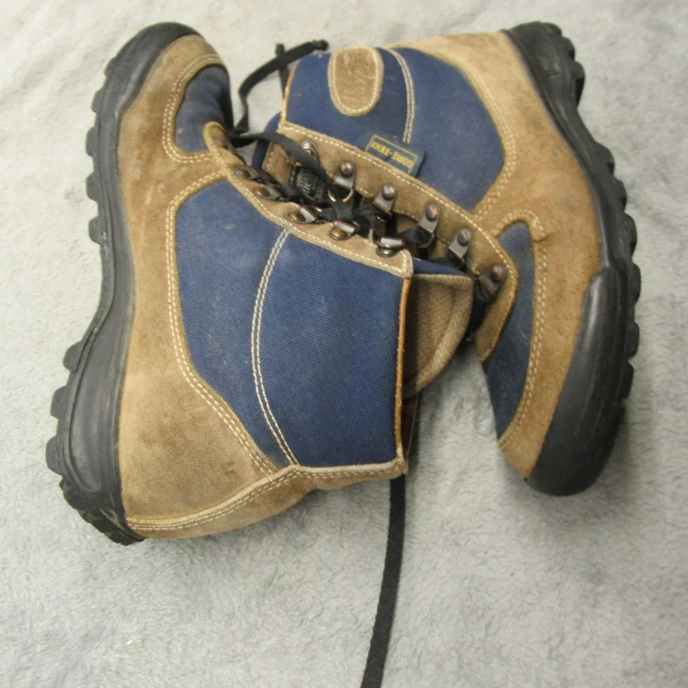 Vasque Mens? Boots 8.5 M Blue Gore-Tex Blue Lace Up Outdoor Hiking Boots VTG 80s
